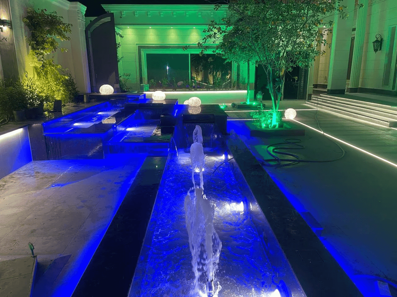 Installing fountains and waterfalls 